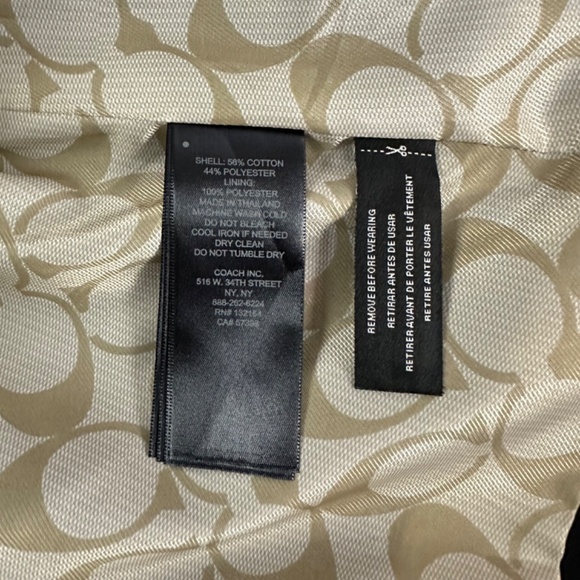 Coach Colorblock WM Peacoat Khaki, Red, Black with Button Detail on Shoulder - Picture 9 of 10